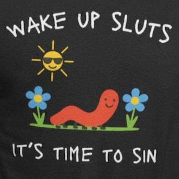 Wake Up T-Shirt, Funny Y2K Meme Graphic Tee - Picture 2 of 4